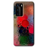 MRCİLETİSİM Huawei P40 Pro Kılıf HD Desen Baskılı Arka Kapak + Temperli Cam - Wet Bubbles