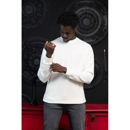 Dorss Regular Fit Armürlü Bisiklet Yaka Likralı Mevsimlik Sweatshirt