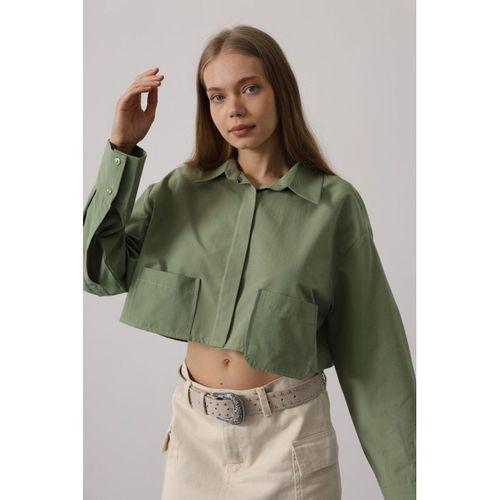 Kısa Boy Çift Cep Gömlek - Haki