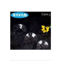 6'lı Cam Tabak Güneş Yıldız Gül 3 Model Royaleks-G-405