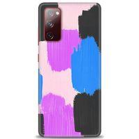 Samsung Galaxy S20 FE Kılıf HD Baskılı Kılıf - Mor Siyah + Tam Ekran Koruyucu