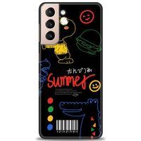 Samsung Galaxy S21 Kılıf HD Baskılı Kılıf - Summer + Tam Ekran Koruyucu