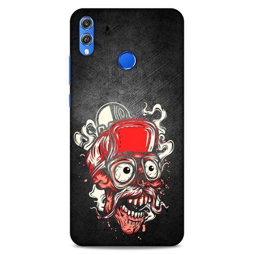Lopard Huawei Honor 8x Uyumlu Kılıf Tattoo's (5) Koruma Kabı Kırmızı Siyah