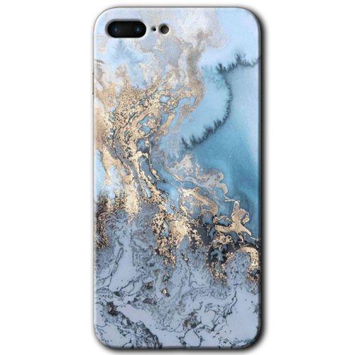 iPhone 8 Plus Kılıf Baskılı Kapak - Eski Mermer +Tam Kaplayan Mat Seramik