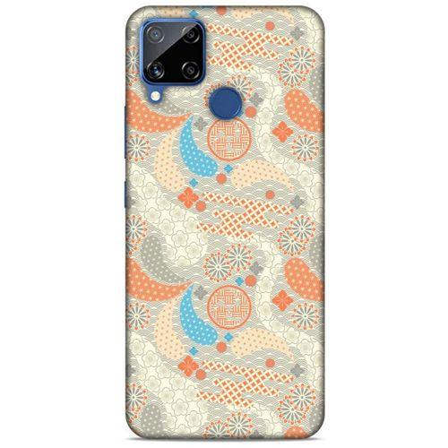 Oppo Realme C15 Kılıf Japonya (49) Ultra Silikon Kılıf Mavi Gri