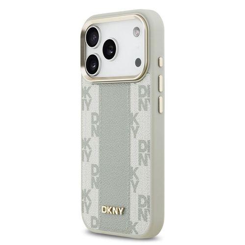 Apple iPhone 17 Pro Kılıf DKNY Orjinal Lisanslı M-safe Şarj Özellikli 3D Yazılı Checkered Pattern Kapak