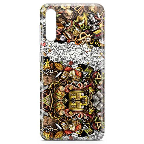 Samsung Galaxy A70s Kılıf Okulum Doodle Arka Kapak Koruma Desenli Full Koruyucu