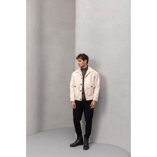 Gaspar Düğmeli Kaşe Ceket Bej  - Fincher Yarım Balıkçı Kazak Kahve - Akira Örme Pike Kumaş Pantolon Siyah