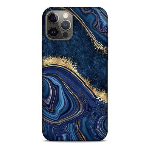 Apple iPhone 12 Pro Uyumlu Kılıf Mavi Delisi (1) Kılıfı Mermer