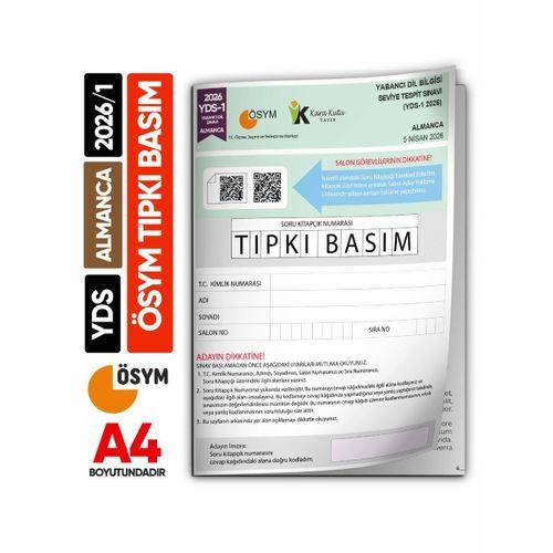 YDS Almanca 2026/1 Yabancı Dil Sınavı ÖSYM Tıpkı Basım Çıkmış Soru Deneme Kitapçığı (e-YDS uygun)