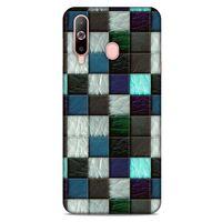 Samsung Galaxy A60 Kılıf Patchwork (46) Core Armor Kılıf Gri Cam Göbeği