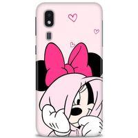 Samsung Galaxy A2 Core Kılıf HD Baskılı Kılıf - Pink + Tam Ekran Koruyucu