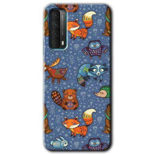 MRCİLETİSİM Huawei P Smart 2021 Kılıf HD Desen Baskılı Arka Kapak + Temperli Cam - Animals Funny