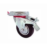 Servis Tekeri - Frenli Tablalı Siyah Döner - Çap 80 Mm