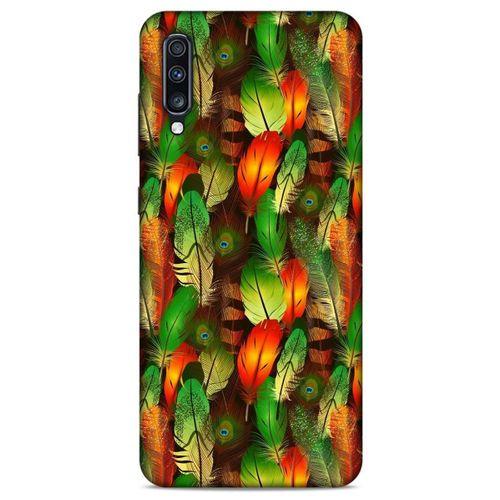 Samsung Galaxy A70s Kılıf Desenli Özel Seri Tüyler (1) Kılıfı