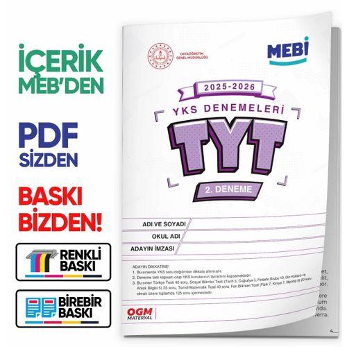 2026 ÖSYM YKS-TYT MEB ONLİNE Türkiye Geneli 2 Deneme Büyük Boy Renkli BASKI ÜCRETİ