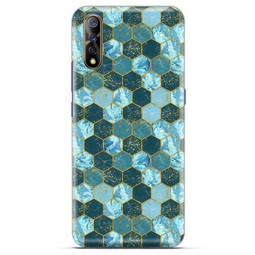 Mermer Desenli (21) Tema Koruyucu Kapak Akuamarin Casper Via F3 Kılıf