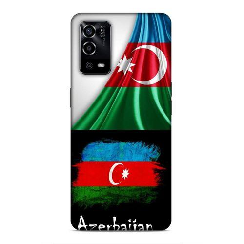 Oppo A55 5G Uyumlu Kılıf Azarbaijan (13) Silikon Kap Bayraklar