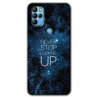 Omix X500 Kılıf HD Desen Baskılı Arka Kapak+Temperli Cam - Stars Wallpaper