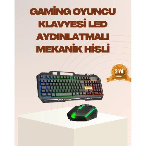 Mekanik Led  Klavye Mouse Seti – Yüksek Tepki Ve Ergonomi