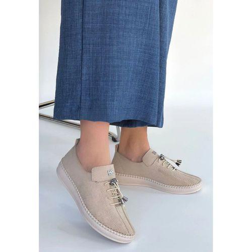 Warte Bej Süet Bağcıklı Spor Ayakkabı