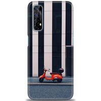 Realme 7 Kılıf HD Baskılı Kılıf - Kırmızı Motor + Tam Ekran Koruyucu