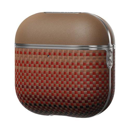 Apple Airpods 4 Kılıf Aramid Fiber Pitaka Tactile Woven Sunset-Moonrise Serisi Sunset Kapak
