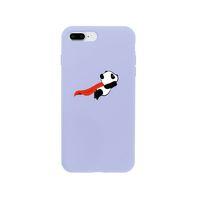 iPhone 7 Plus Uçan Panda Desenli Lila Premium Lansman Kılıf