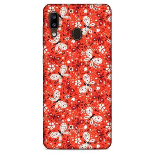 Samsung Galaxy A20 Kılıf Kelebek Etkisi (6) Silikon Kılıf Mavi Yeşil