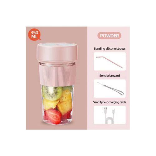 Mini Taşınabilir Mikser 350 Ml Smoothie Makinesi Meyve Sıkacağı Şarj Edilebilir Blender Pembe