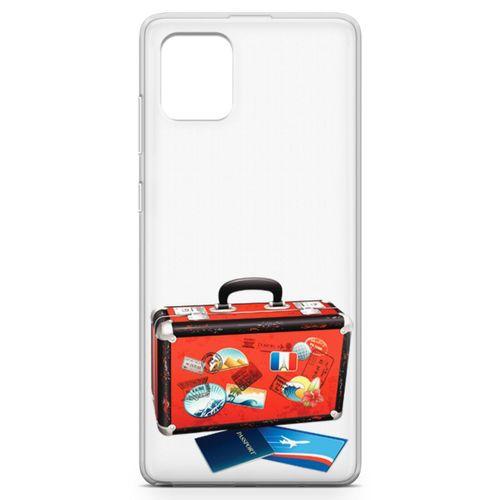Samsung Galaxy A81 Kılıf Turistik Valiz Arka Kapak Koruma Desenli Full Koruyucu