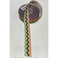 Çizgili Desenli Baskılı Grogren Kurdele 1 mt 2,5 cm Renkli