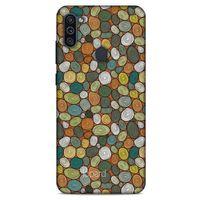 Samsung Galaxy M11 Kılıf Pastel Renkler (37) Silicone Cover Beyaz Açık Yeşil