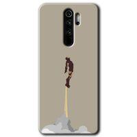 MRCİLETİSİM Xiaomi Redmi Note 8 Pro Kılıf Baskılı Kapak - İronman-Airport + 5D Tam Kaplayan Cam