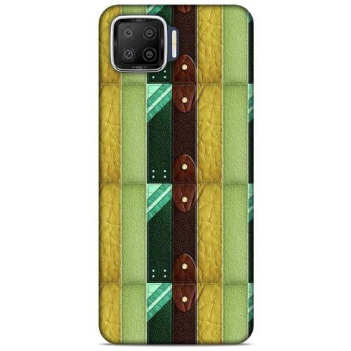 Oppo A73 Kılıf Patchwork (15) Antişok Kılıf Yeşil Kahve