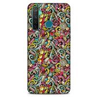 Graffitix (46) Desenli Silikon Kapak Oppo Realme 5 Pro Kılıf