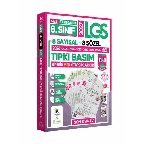 2027 8 Sınıf LGS Tıpkı Basım Çıkmış Soru 8+8 Deneme Paketi (Say+Söz) Türkiye Geneli Dijital Çözümlü