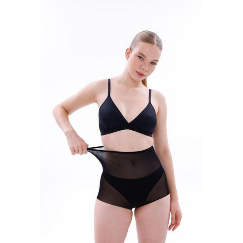 Siyah 2706 Lazer Tül Toparlayıcı Slip Hayalet Külot Korse