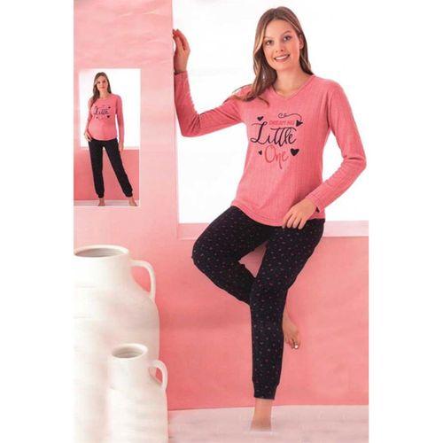 Fawn Kadın Little İnterlok Uzun Kol Pijama Takımı (8237)