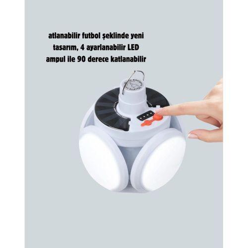 Güneş Enerjili Usb Şarj Edilebilir 5 Modlu Katlanabilir Led Kamp Işığı