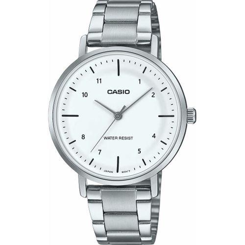 Casio LTP-VT03D-7BDF Quartz Çelik Gri Beyaz Kadran 34 mm Kadın Kol Saati