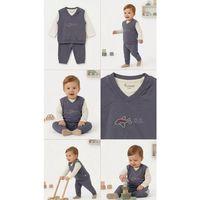 6/24 Ay Yelekli Badyli 3 Parça Bebek Takımı