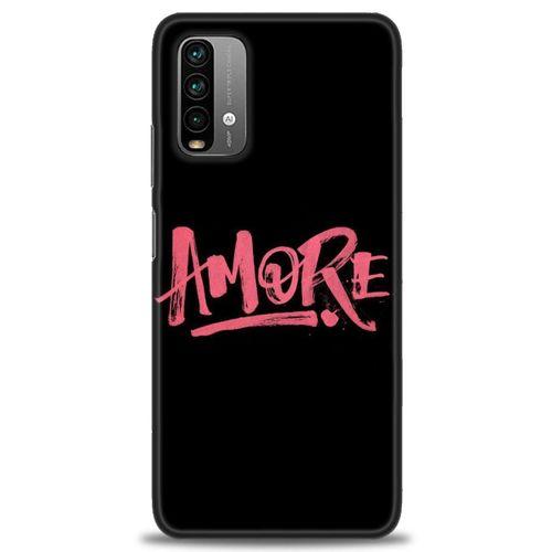Xiaomi Redmi 9T Kılıf HD Baskılı Kılıf - Amore + Tam Ekran Koruyucu