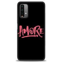 Xiaomi Redmi 9T Kılıf HD Baskılı Kılıf - Amore + Tam Ekran Koruyucu