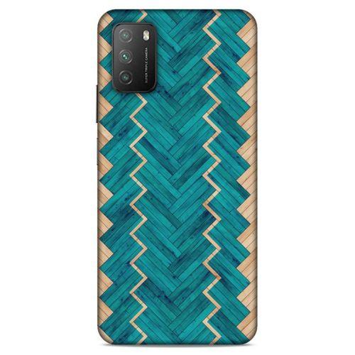 Lopard Xiaomi Poco M3 Uyumlu Kılıf Wood'X (36) Glitter Kılıf Desenli