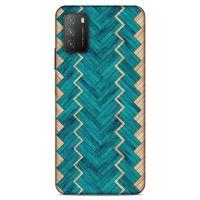 Lopard Xiaomi Poco M3 Uyumlu Kılıf Wood'X (36) Glitter Kılıf Desenli