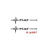 Fiat Nabız özel yeni sticker Siyah 30*8 Cm