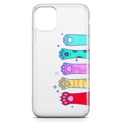 Apple iPhone 11 Pro Kılıf Renkli Patiler Arka Kapak Koruma Desenli Full Koruyucu