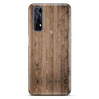 Lopard Oppo Realme 7 Uyumlu Kılıf Wood'X (6) Silikon Kılıf Desenli