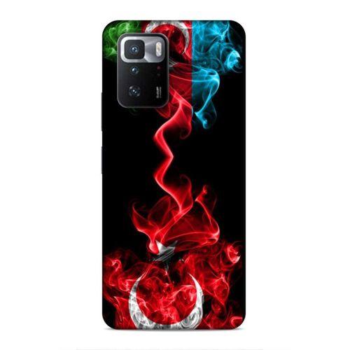 Xiaomi Poco X3 GT Uyumlu Kılıf Azarbaijan (12) Koruyucu Silikon Azerbaycan Türk Bayrakları